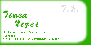 timea mezei business card